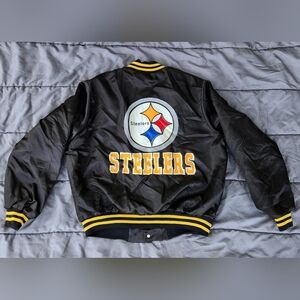 Vintage 80s Pittsburgh Steelers Satin Jacket